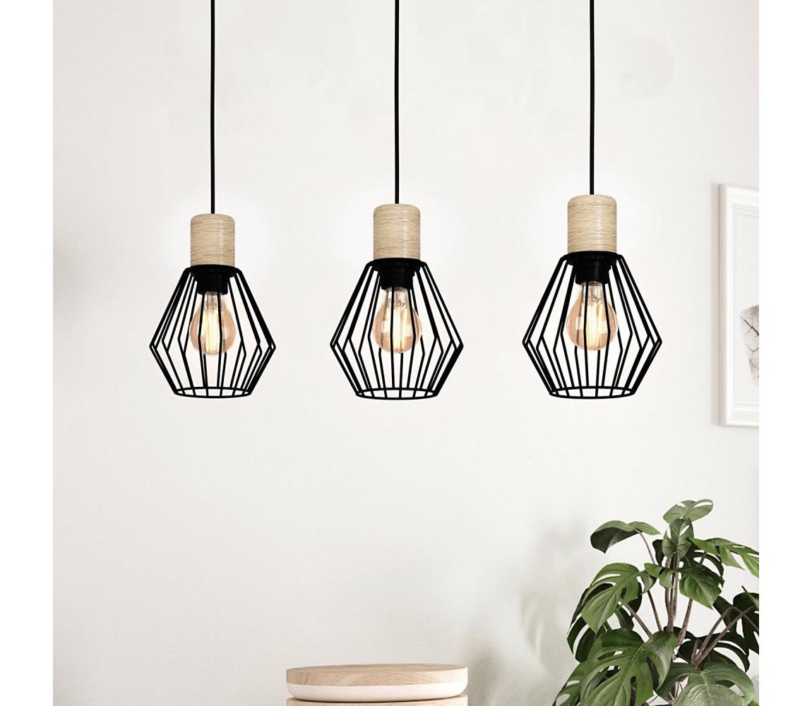 Eglo 44094 - Lustr na lanku PALMORLA 3xE27/60W/230V 44094