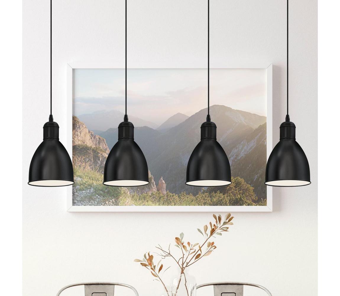 Eglo 55244 - Lustr na lanku PRIDDY 4xE27/60W/230V černá 55244