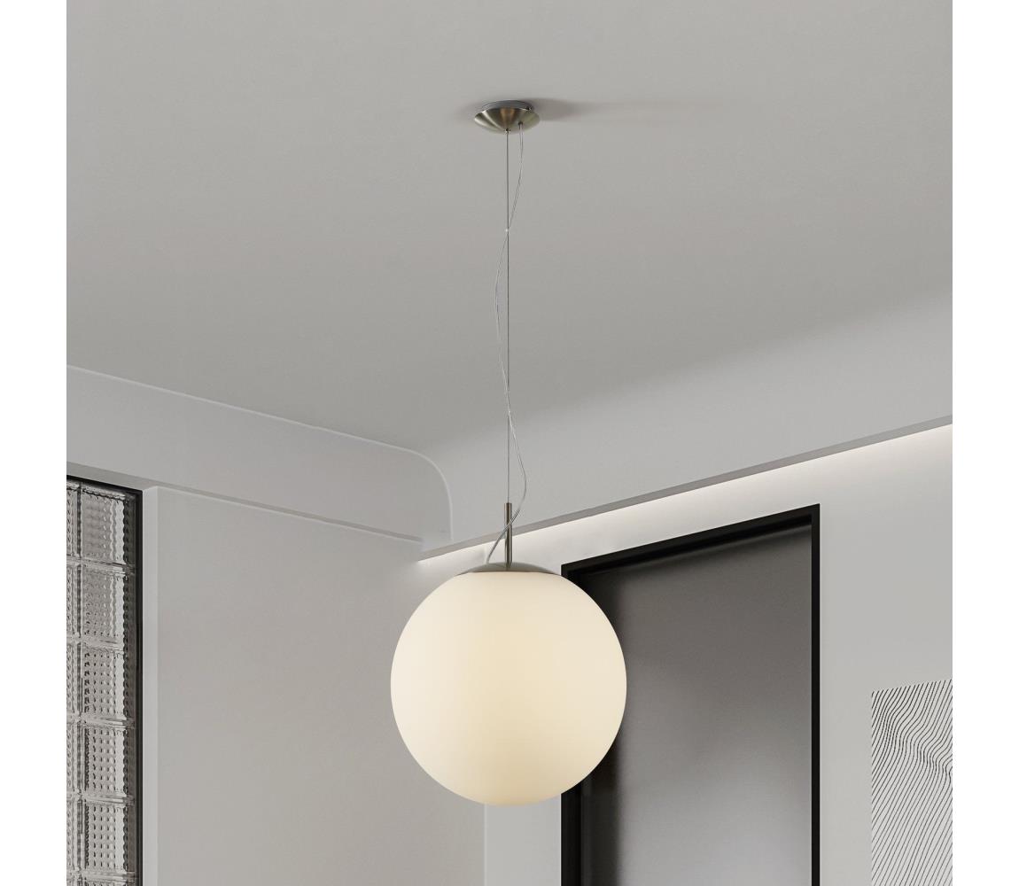 Eglo 63271 - Lustr na lanku PIEDALE 1xE27/60W/230V pr. 43 cm matný chrom 63271