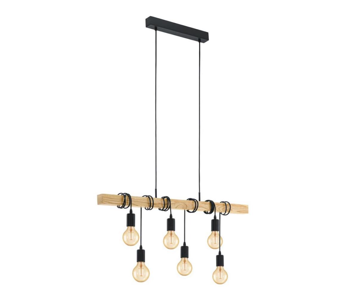 Eglo 78937 - Lustr na lanku TOWNSHEND 6xE27/60W/230V 78937