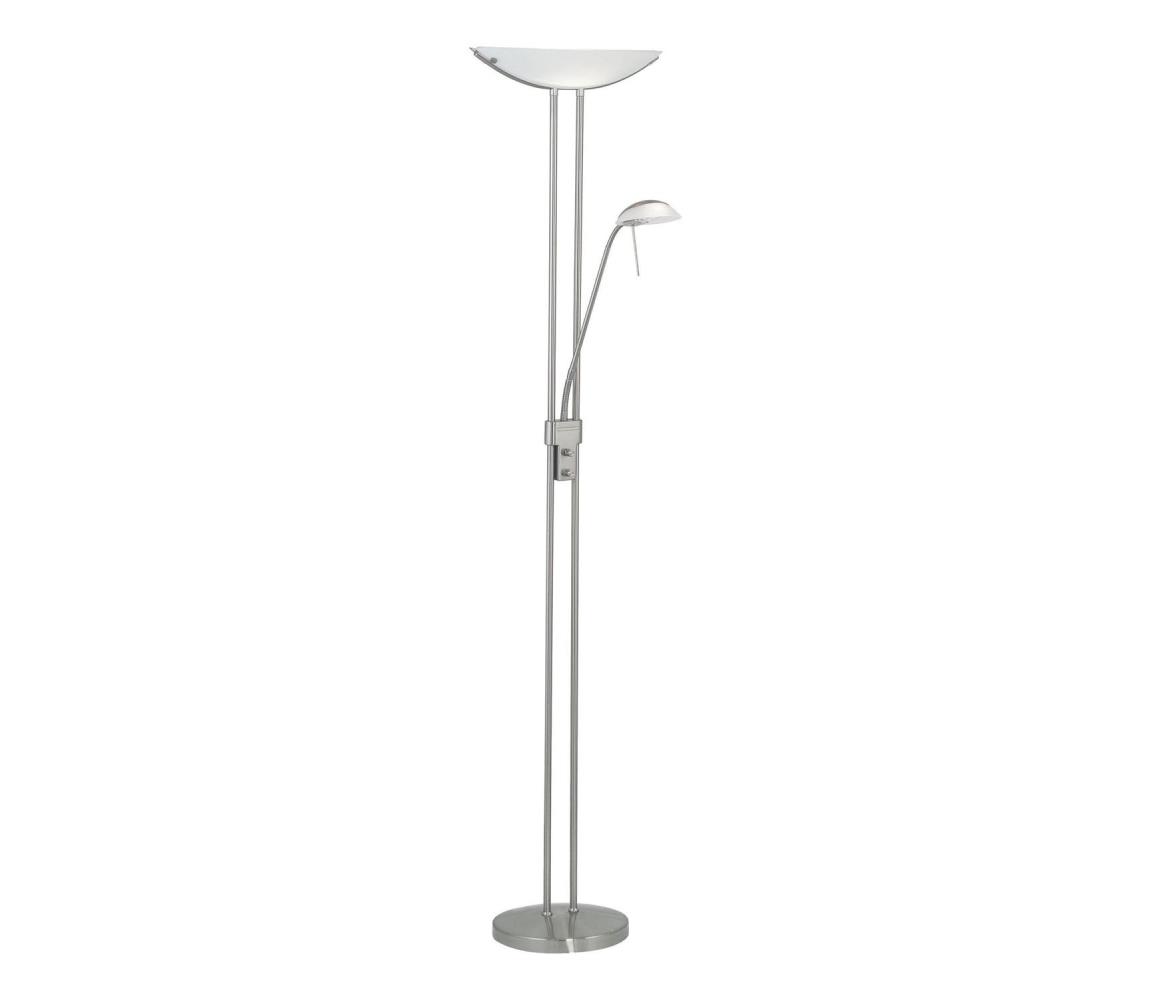 EGLO 85971 - Stmívatelná stojací lampa BAYA 1xR7s/230W+1xG9/33W matný chrom 85971