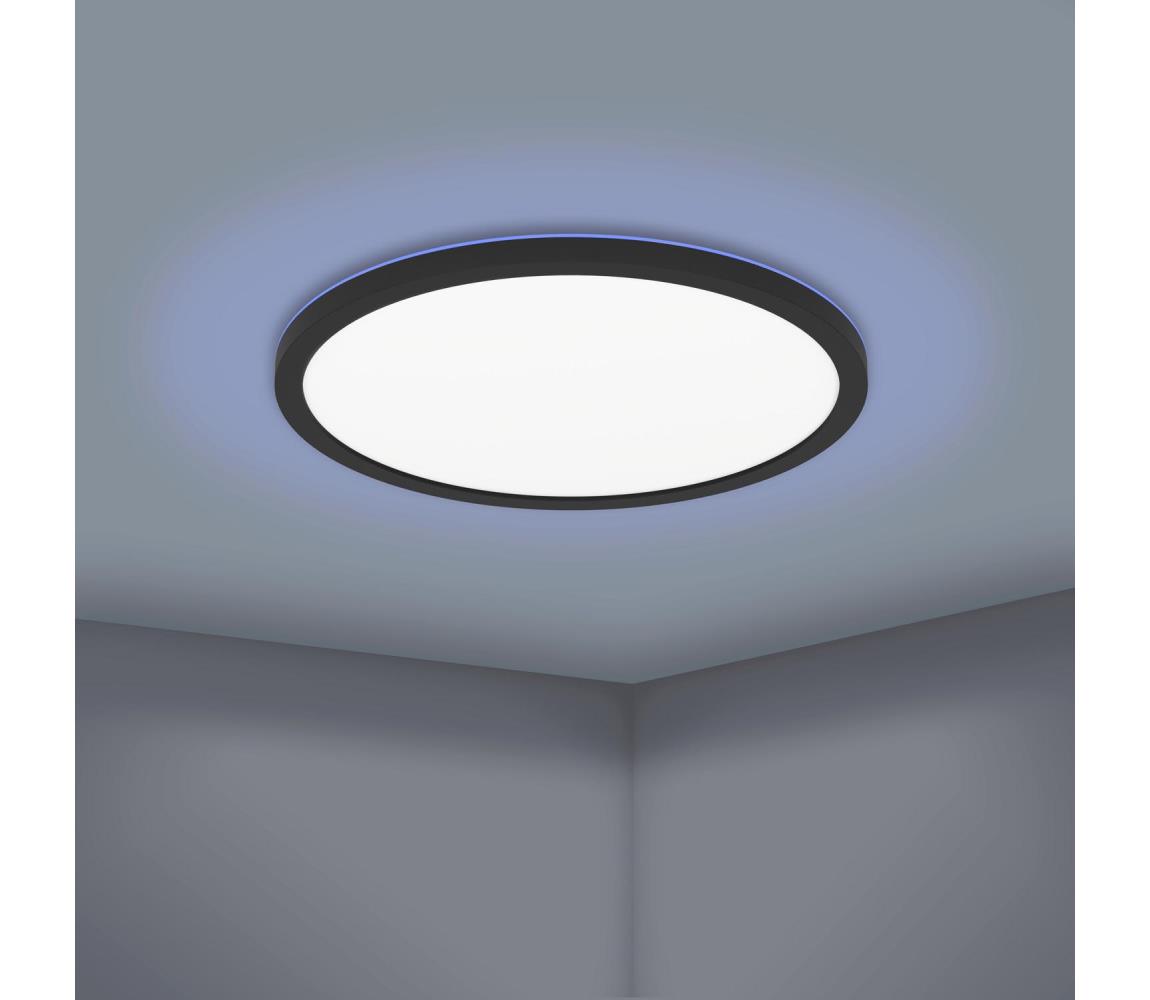 Eglo 900092 - LEDRGBW Stmívatelné stropní svítidlo ROVITO-ZLED/16,5W/230V černá 900092