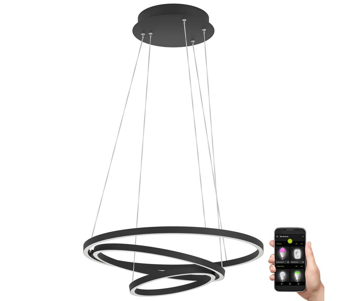 Eglo 900479 - LED Stmívatelný lustr na lanku LOBINERO-Z LED/43,2W/230V černá 900479