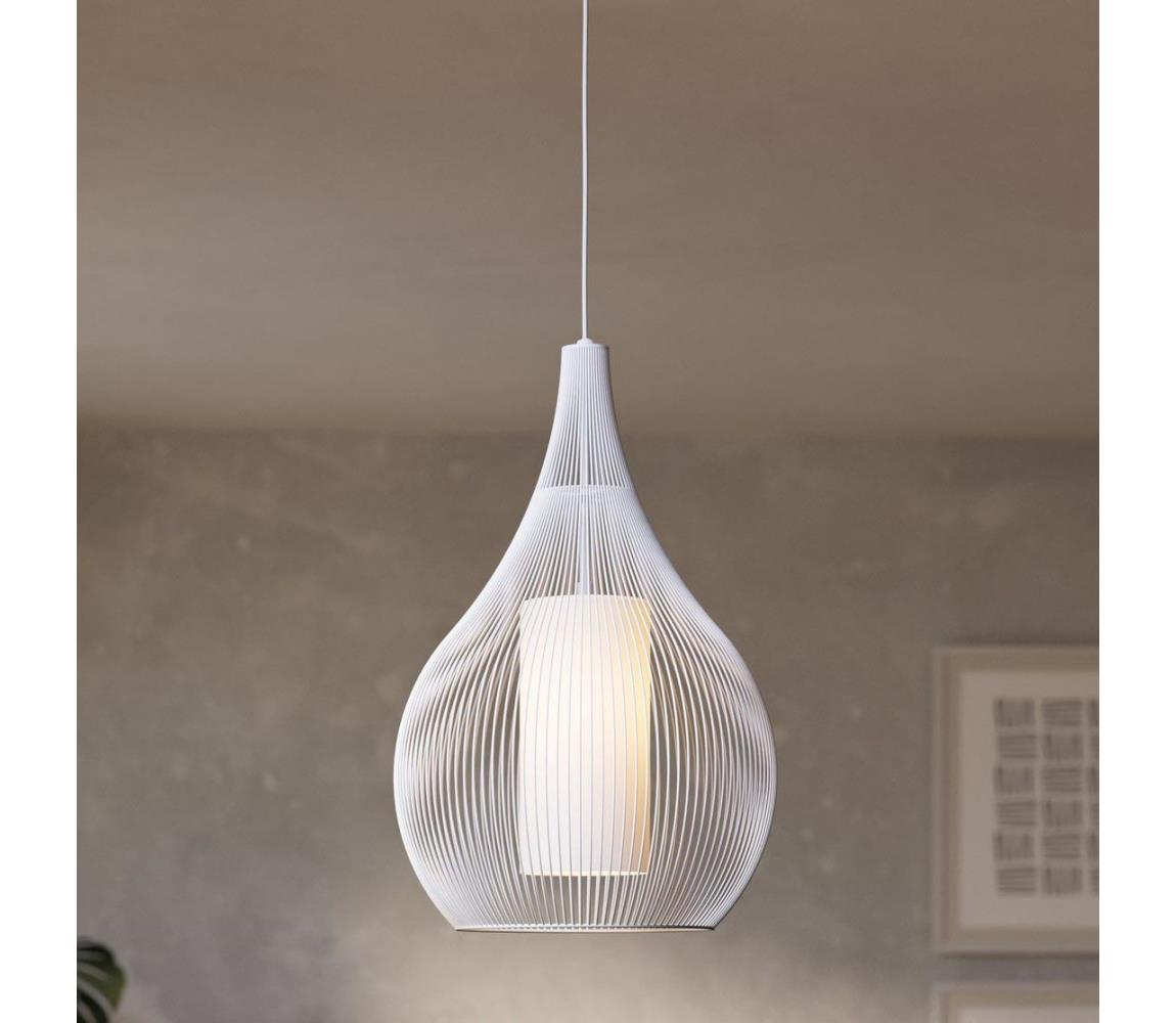 Eglo 900829 - Lustr na lanku RAZONI 1xE27/40W/230V bílá 900829