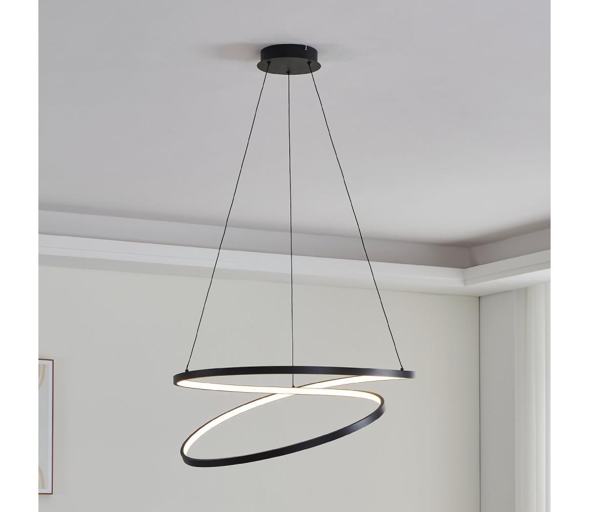 Eglo 901138 - LED Lustr na lanku RUOTALE LED/42W/230V 3000K černá 901138