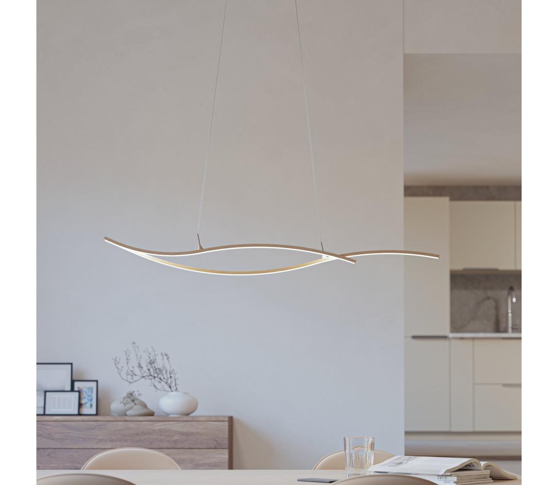 Eglo 901212 - LED Lustr na lanku GRISOLIA LED/20W/230V 4000K béžová 901212