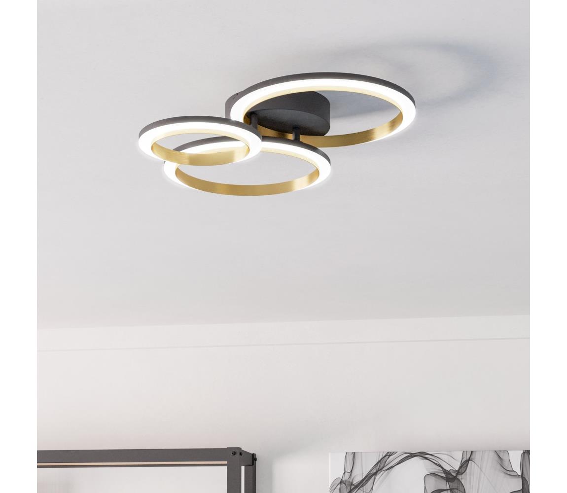 Eglo 901224 - LED Stmívatelné stropní svítidlo CALLIERA LED/20W/230V černá/zlatá 901224