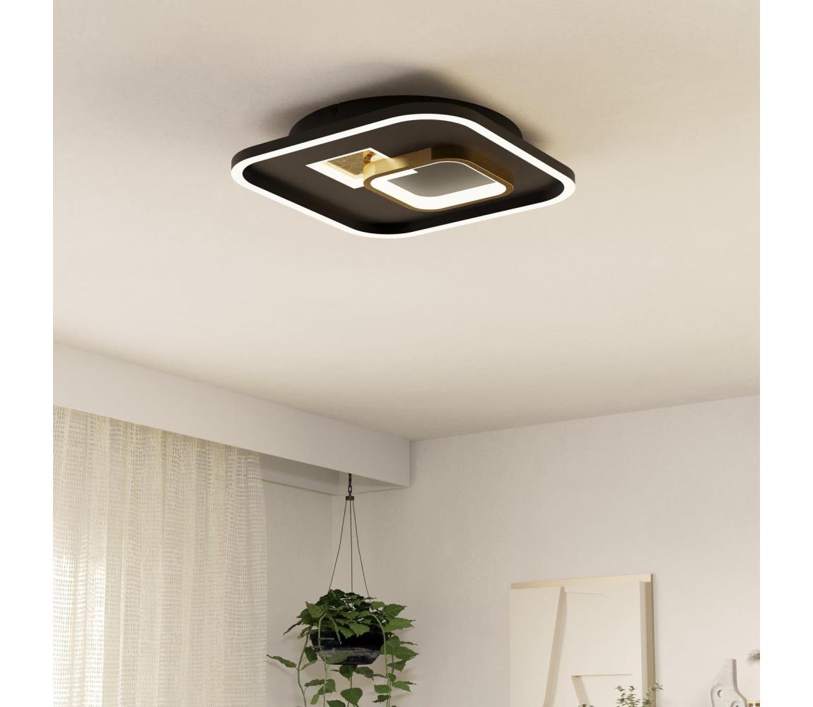 Eglo 901245 - LED Stropní svítidlo TIRIOLO LED/16,2W/230V+LED/9,2W černá/zlatá 901245
