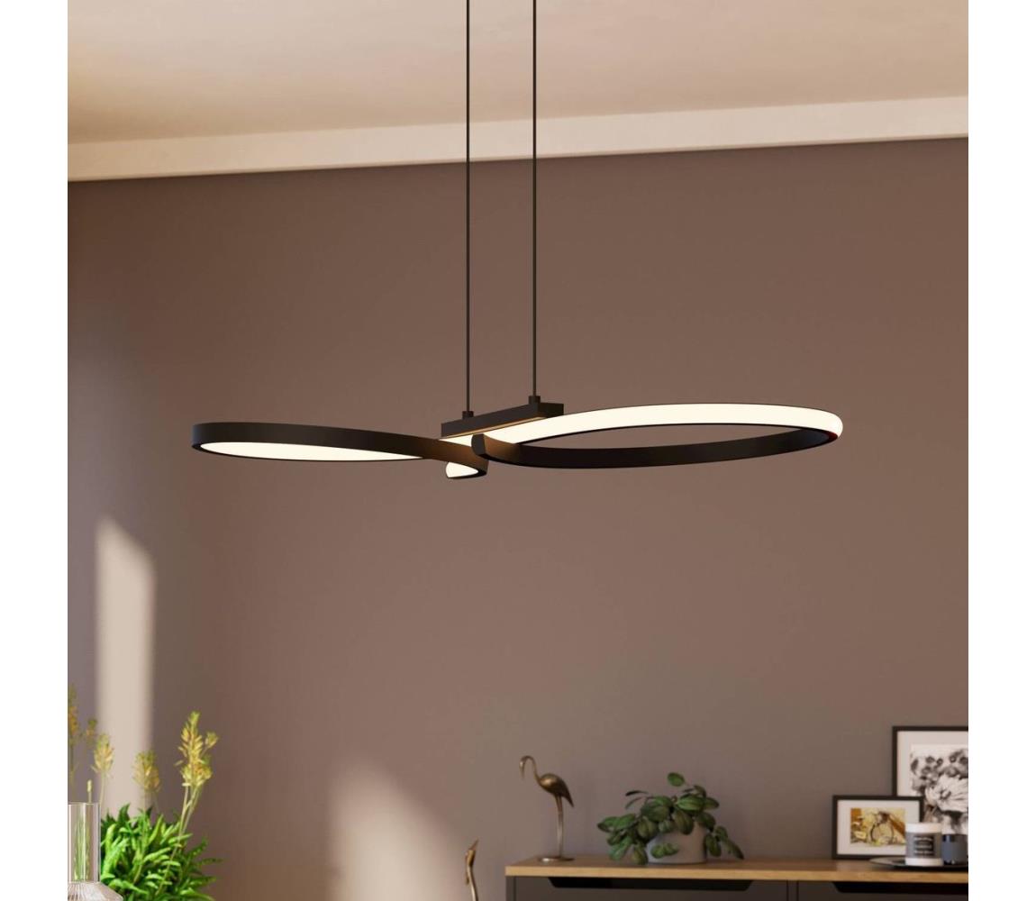 Eglo 901267 - LED Lustr na lanku SERPINS LED/21W/230V 3000K černá 901267
