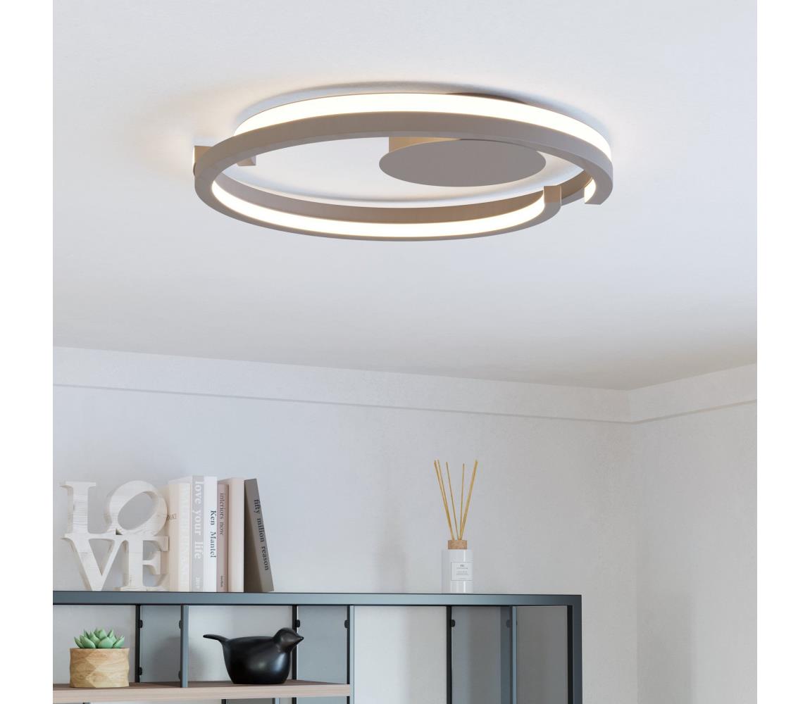 Eglo 901823-LED St. stropní svítidlo MEZZOMONTE 2xLED/20W/230V pr.48cm béžová+DO 901823