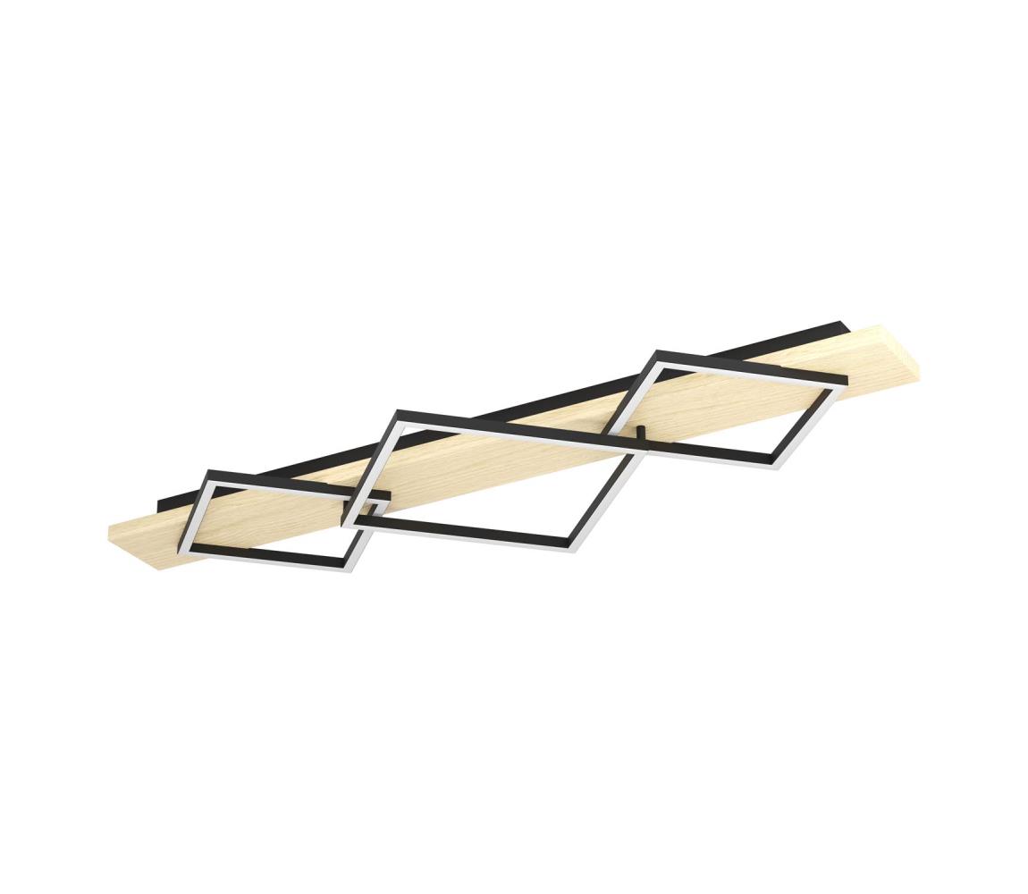 Eglo 901931 - LED Stropní svítidlo BOYA 2xLED/13W/230V + LED/16W černá/béžová 901931