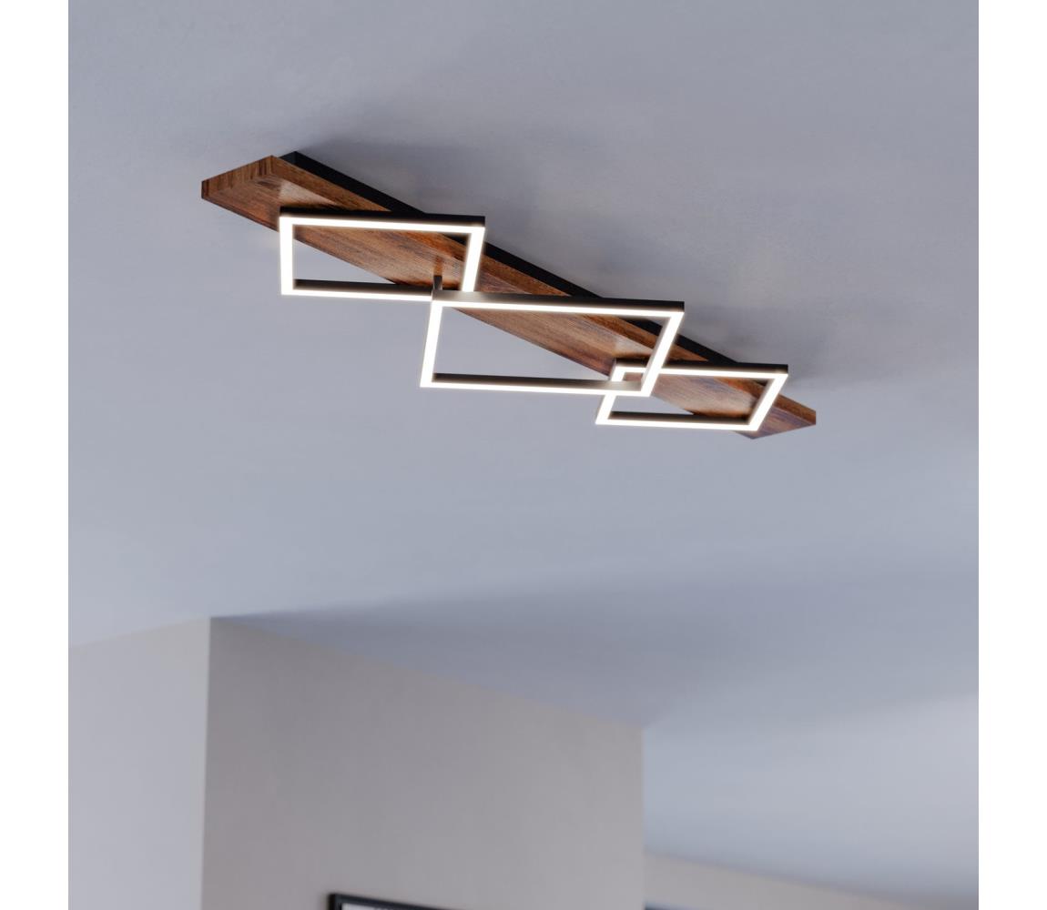 Eglo 901936 - LED Stropní svítidlo BOYA 2xLED/13W/230V + LED/16W černá/hnědá 901936