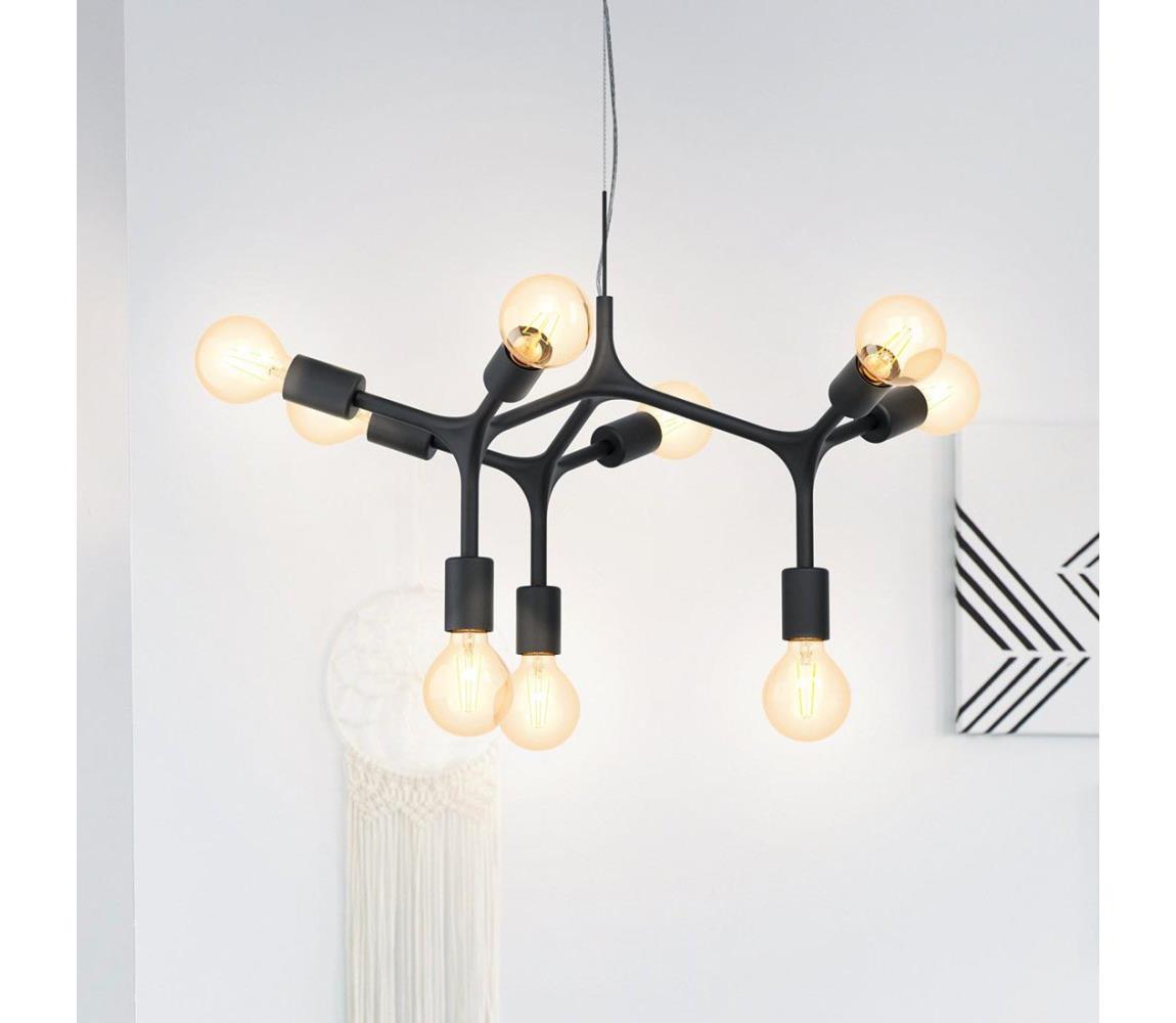 Eglo 98346 - Lustr na lanku BOCADELLA 9xE27/60W/230V 98346