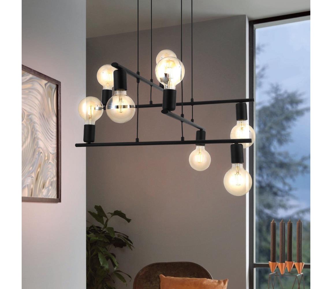 Eglo 98909 - Lustr na lanku MEZZANA 8xE27/40W/230V 98909