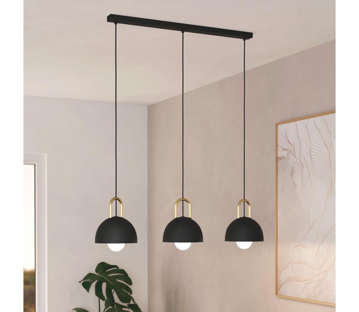 Eglo 99694 - Lustr na lanku CALMANERA 3xE27/40W/230V černá 99694