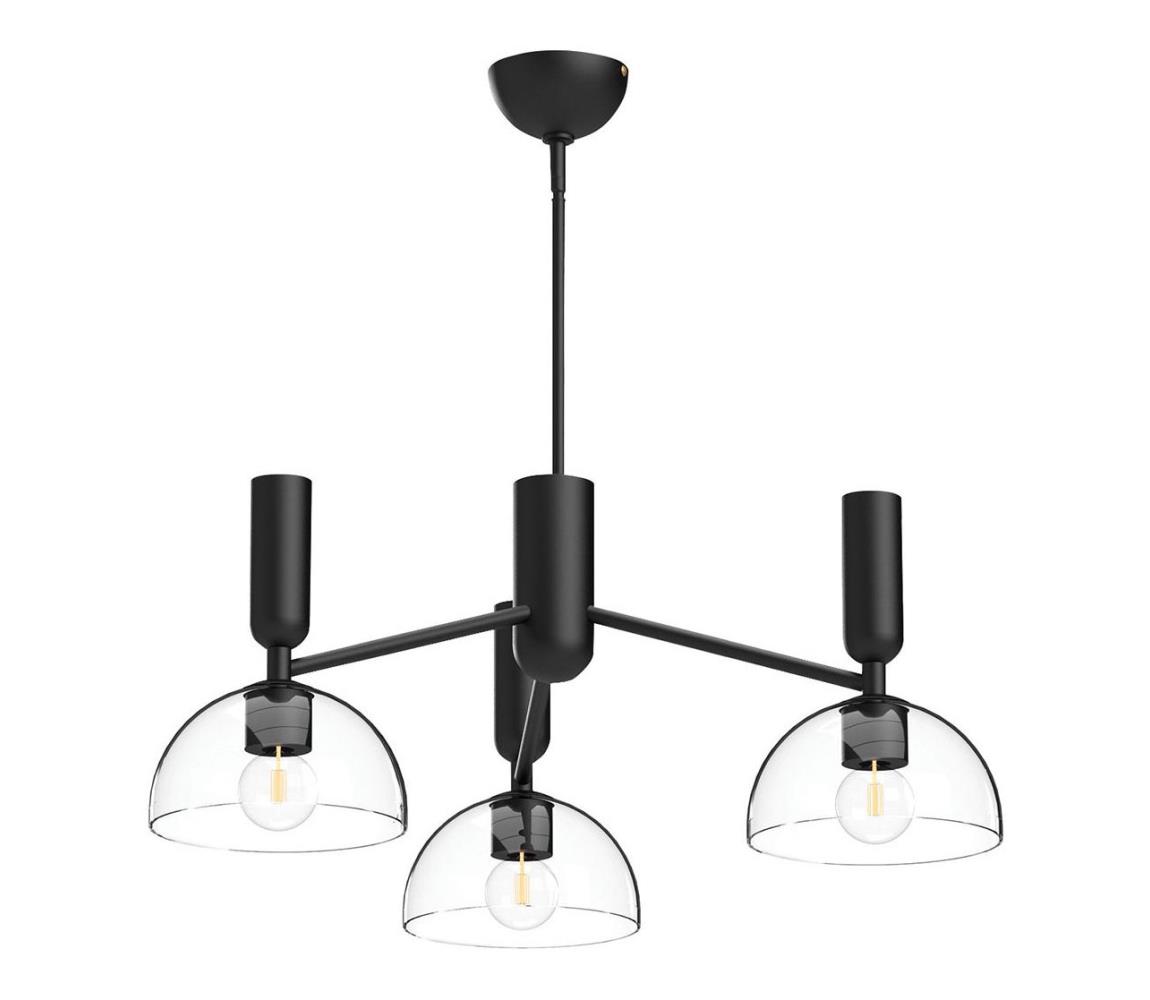 Elstead Alora Mood ALM-JUDE3-MB-CL - Lustr na tyči JUDE 3xE27/60W/230V černá ALM-JUDE3-MB-CL