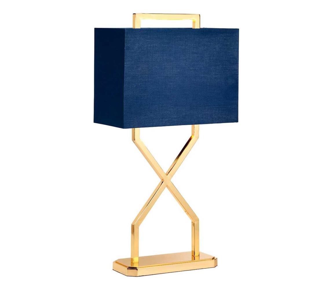 Elstead CROSS-TL - Stolní lampa CROSS 1xE27/60W/230V zlatá/modrá CROSS-TL