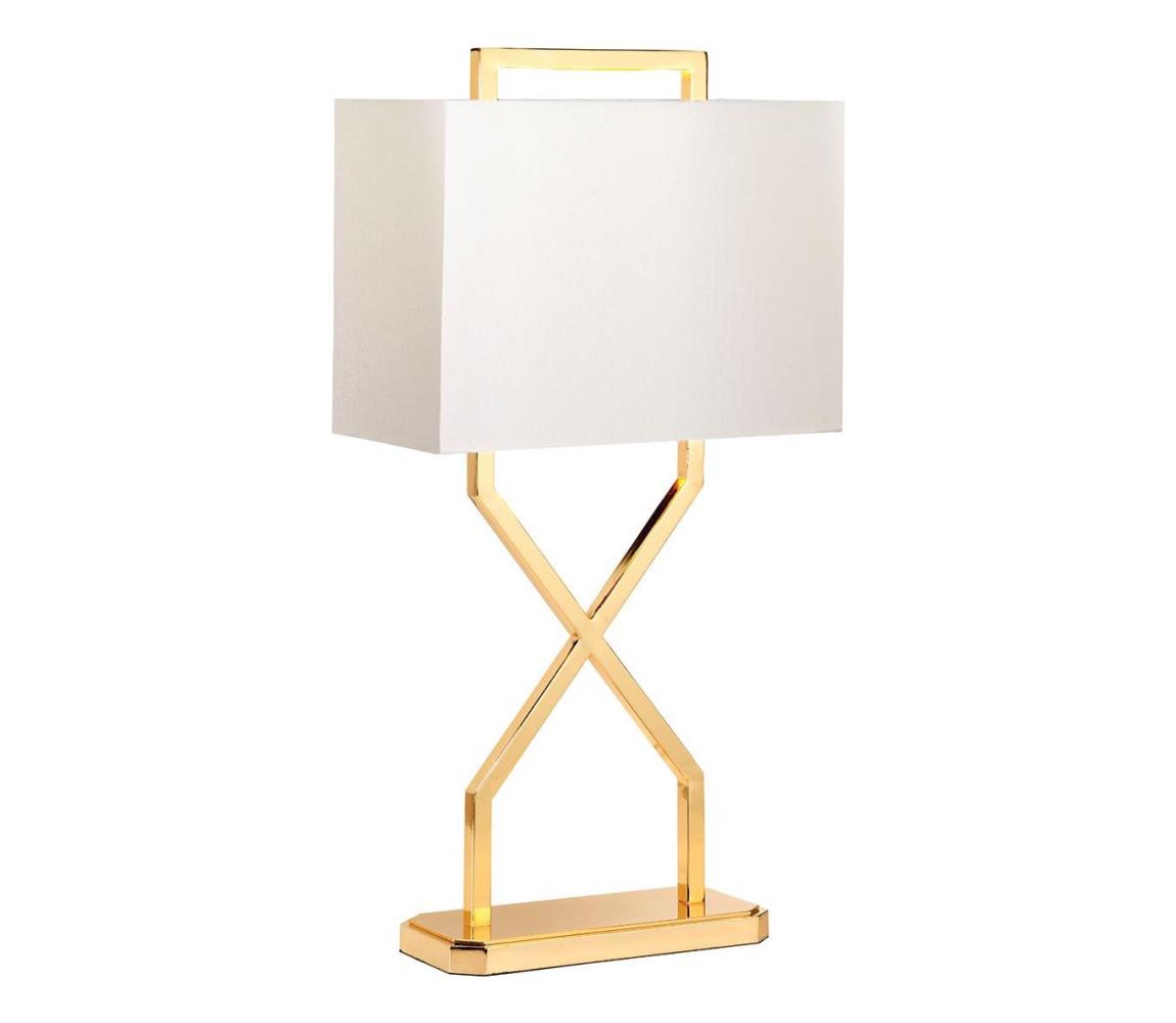 Elstead CROSS-TL-IVORY - Stolní lampa CROSS 1xE27/60W/230V zlatá/bílá CROSS-TL-IVORY