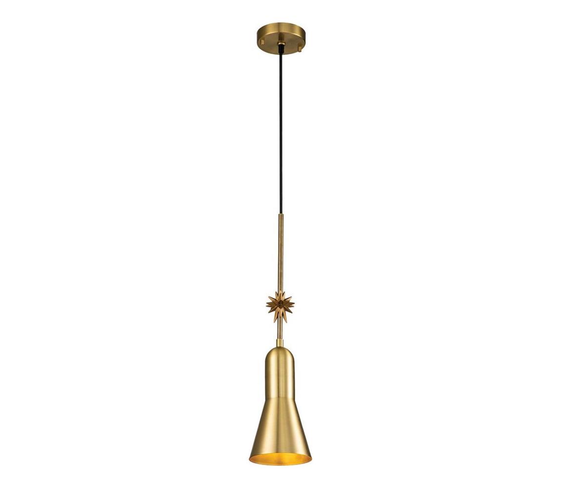 Elstead ETOILE-P-S-AB - Lustr na lanku ETOILE 1xE27/60W/230V pr. 13,3 cm zlatá ETOILE-P-S-AB