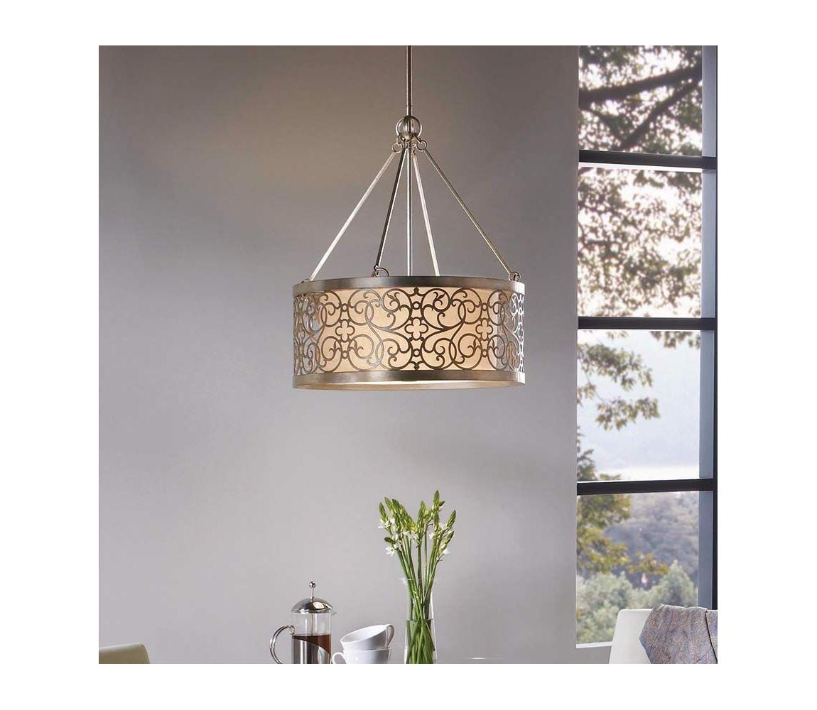 Elstead Feiss FE-ARABESQUE4 - Lustr na tyči ARABESQUE 4xE27/60W/230V zlatá FE-ARABESQUE4