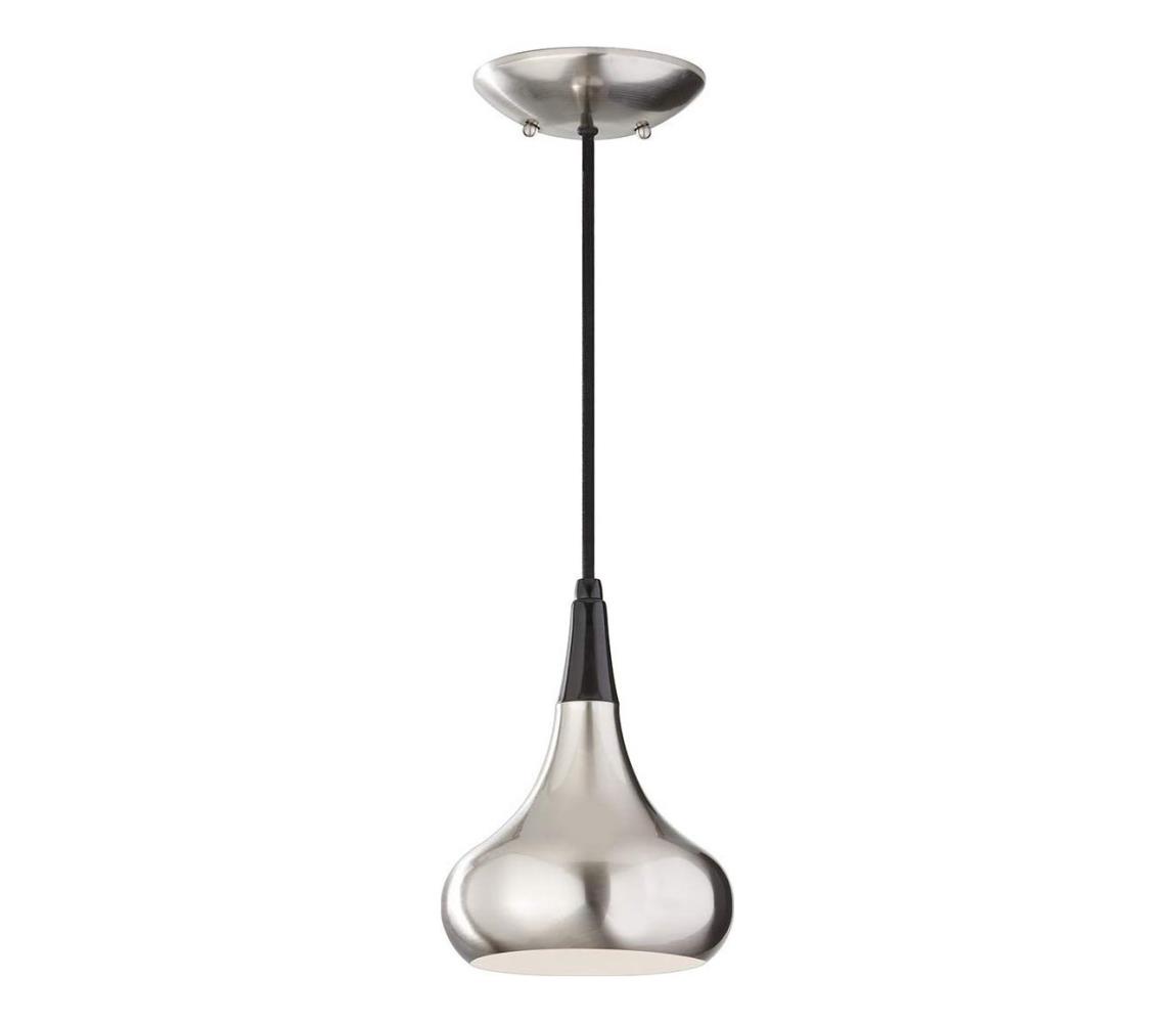 Elstead Feiss FE-BESO-P-S-BS - Lustr na lanku BESO 1xE27/60W/230V matný chrom/černá FE-BESO-P-S-BS