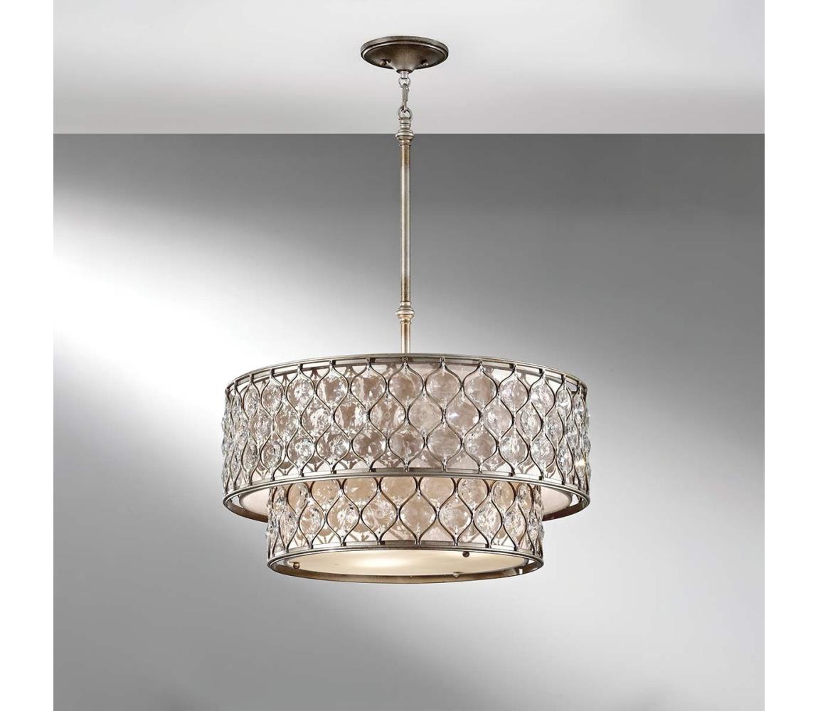Elstead Feiss FE-LUCIA-P-E-2TR - Lustr na tyči LUCIA 6xE27/60W/230V FE-LUCIA-P-E-2TR