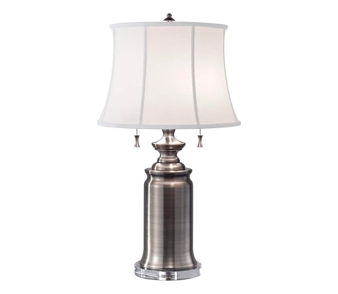 Elstead Feiss FE-STATEROOM-TL-AN - Stolní lampa STATEROOM 2xE27/60W/230V stříbrná FE-STATEROOM-TL-AN