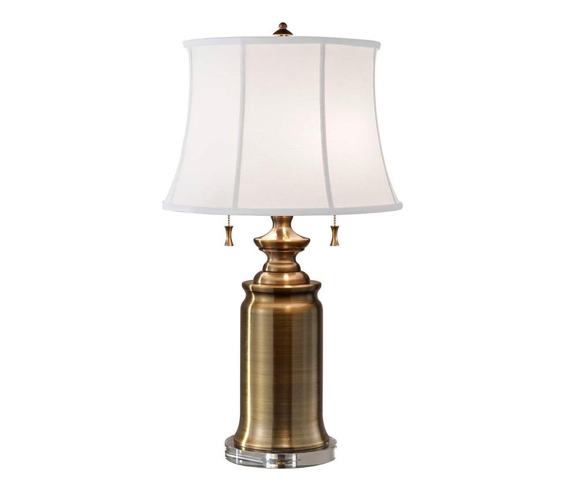 Elstead Feiss FE-STATEROOM-TL-BB - Stolní lampa STATEROOM 2xE27/60W/230V mosaz FE-STATEROOM-TL-BB