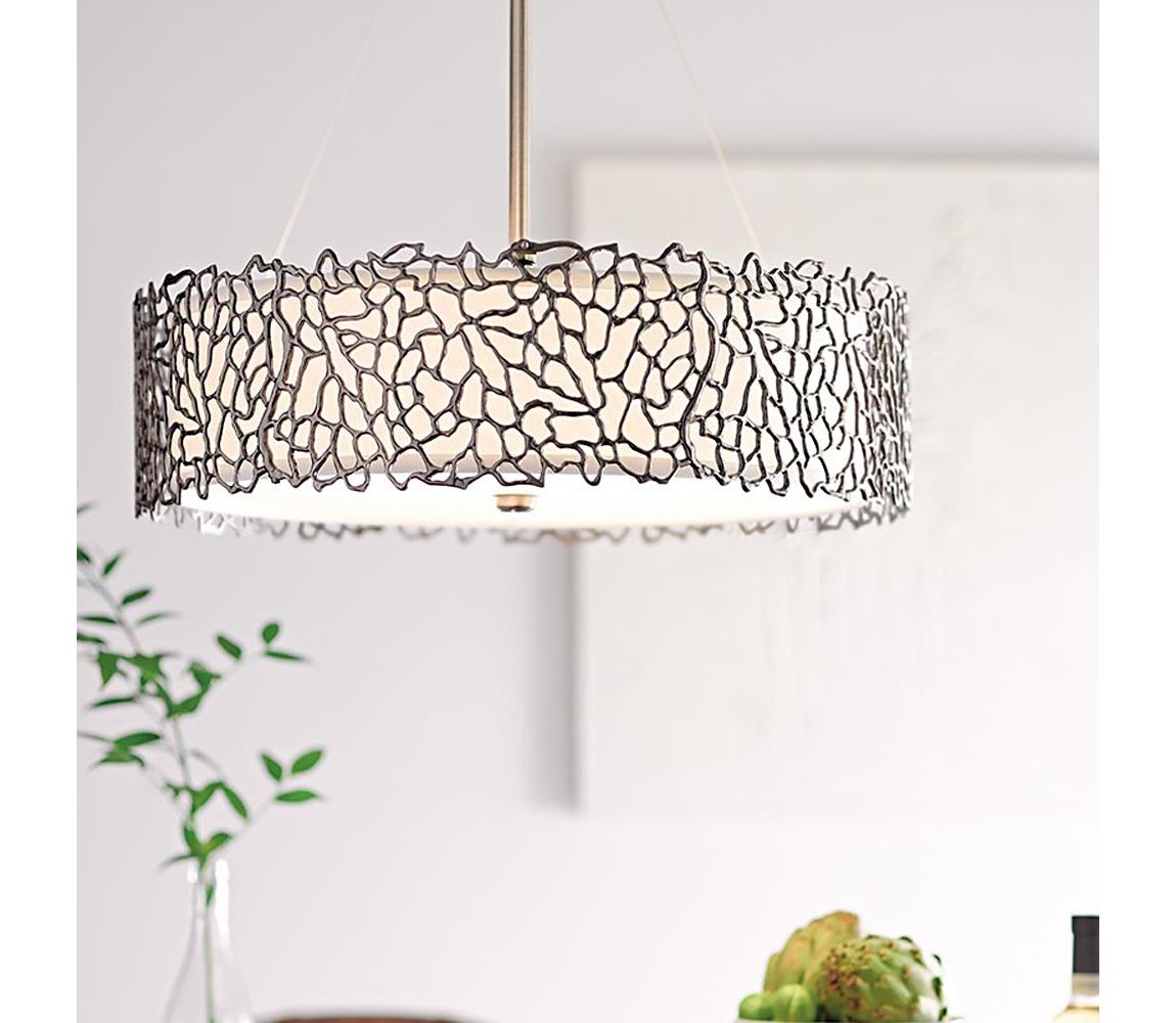 Elstead Kichler KL-SILVER-CORAL-P-A - Lustr na tyči SILVER CORAL 3xE27/100W/230V chrom KL-SILVER-CORAL-P-A