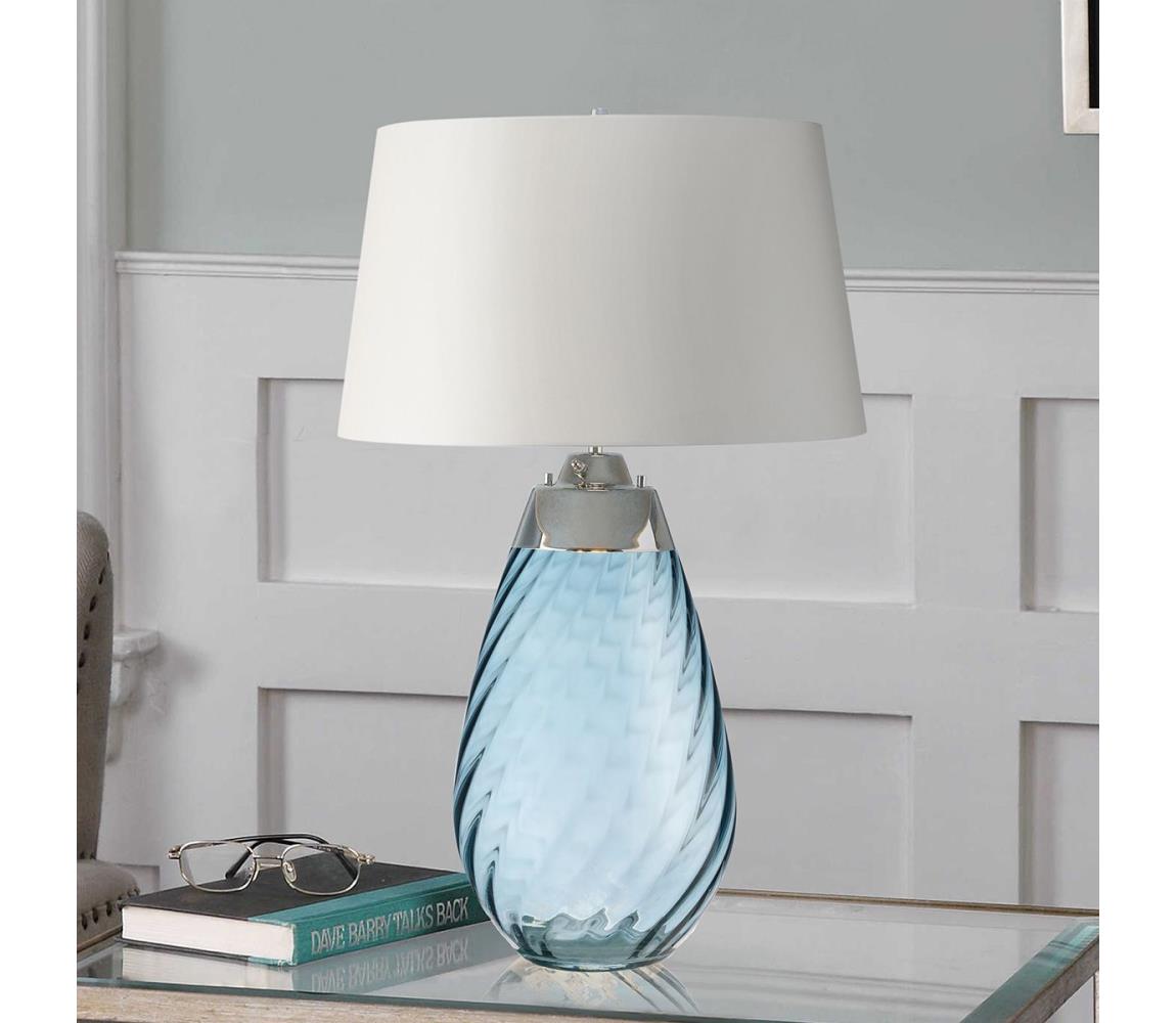 Elstead LENA-TL-L-BLUE-OWSS-LED Stolní lampa LENA 1xE27/40W/230V 74cm modrá/bílá LENA-TL-L-BLUE-OWSS