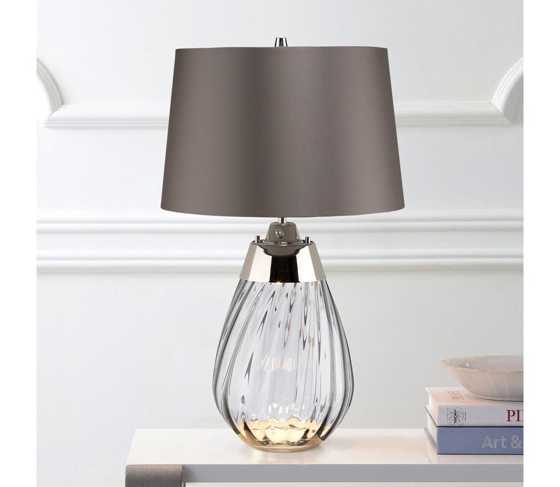 Elstead LENA-TL-S-SMOKE - LED Stolní lampa LENA 1xE27/60W/230V + 1xGU10/7W šedá LENA-TL-S-SMOKE