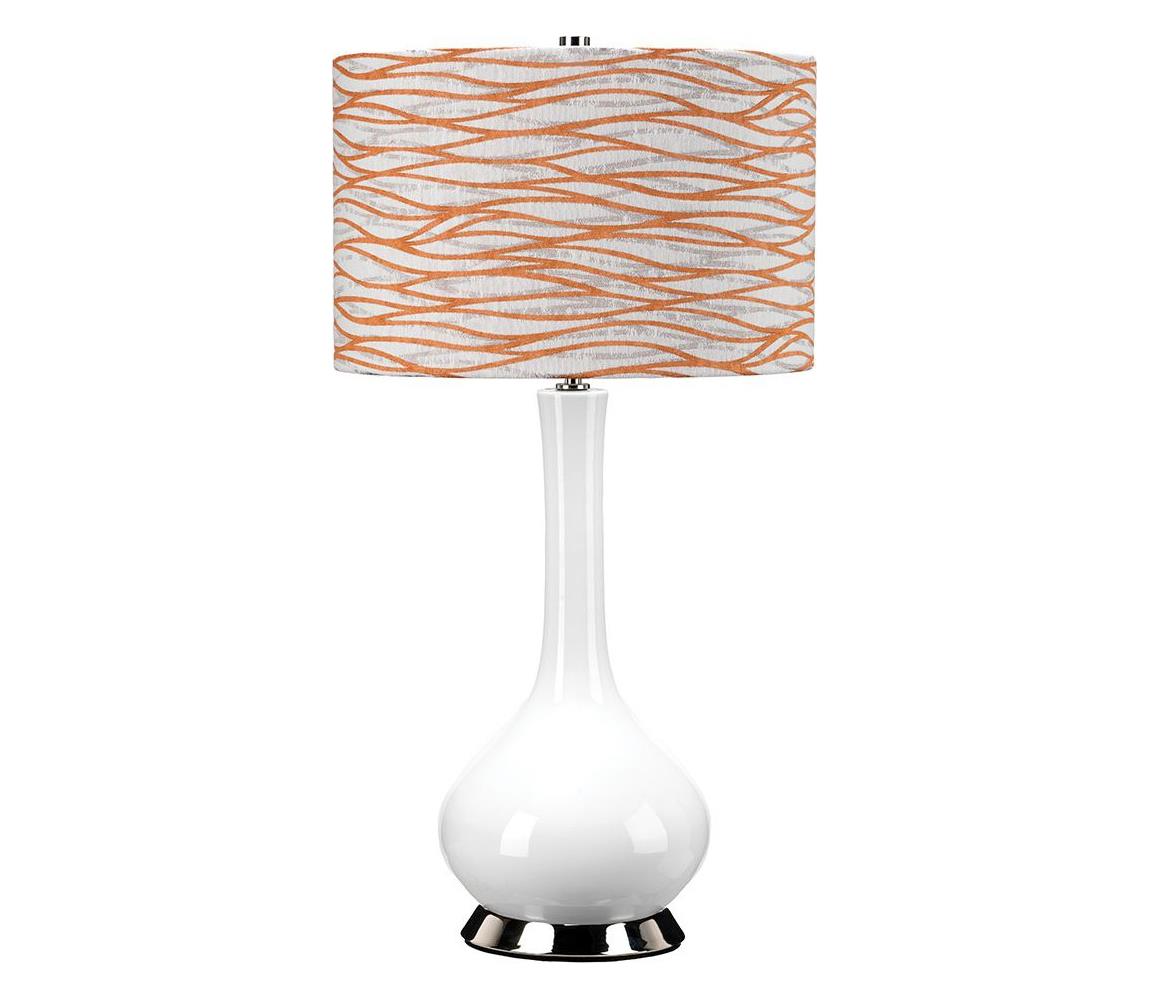 Elstead MILO-PN-TL-LORA - Stolní lampa MILO 1xE27/60W/230V bílá/oranžová MILO-PN-TL-LORA