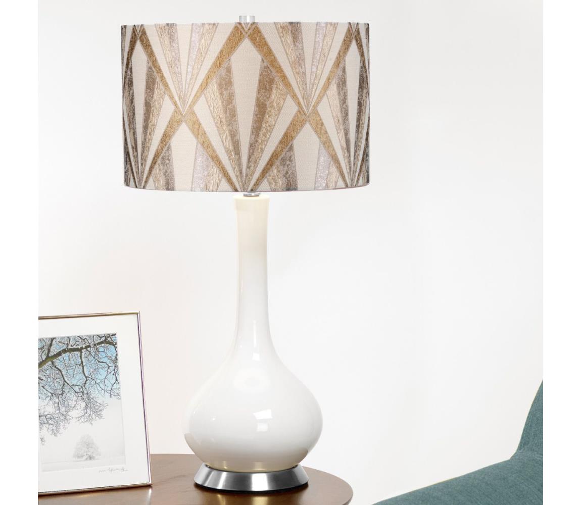 Elstead MILO-PN-TL-VOGSC - Stolní lampa MILO 1xE27/60W/230V šedá/hnědá MILO-PN-TL-VOGSC