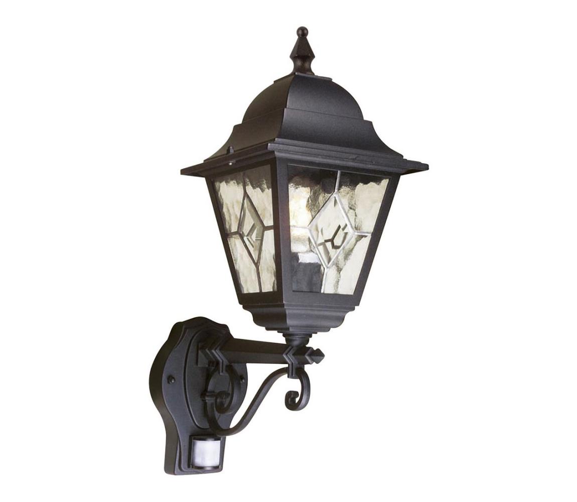 Elstead NR1-PIR-BLACK - Venkovní nástěnné svítidlo NORFOLK 1xE27/100W/230V IP43 NR1-PIR-BLACK
