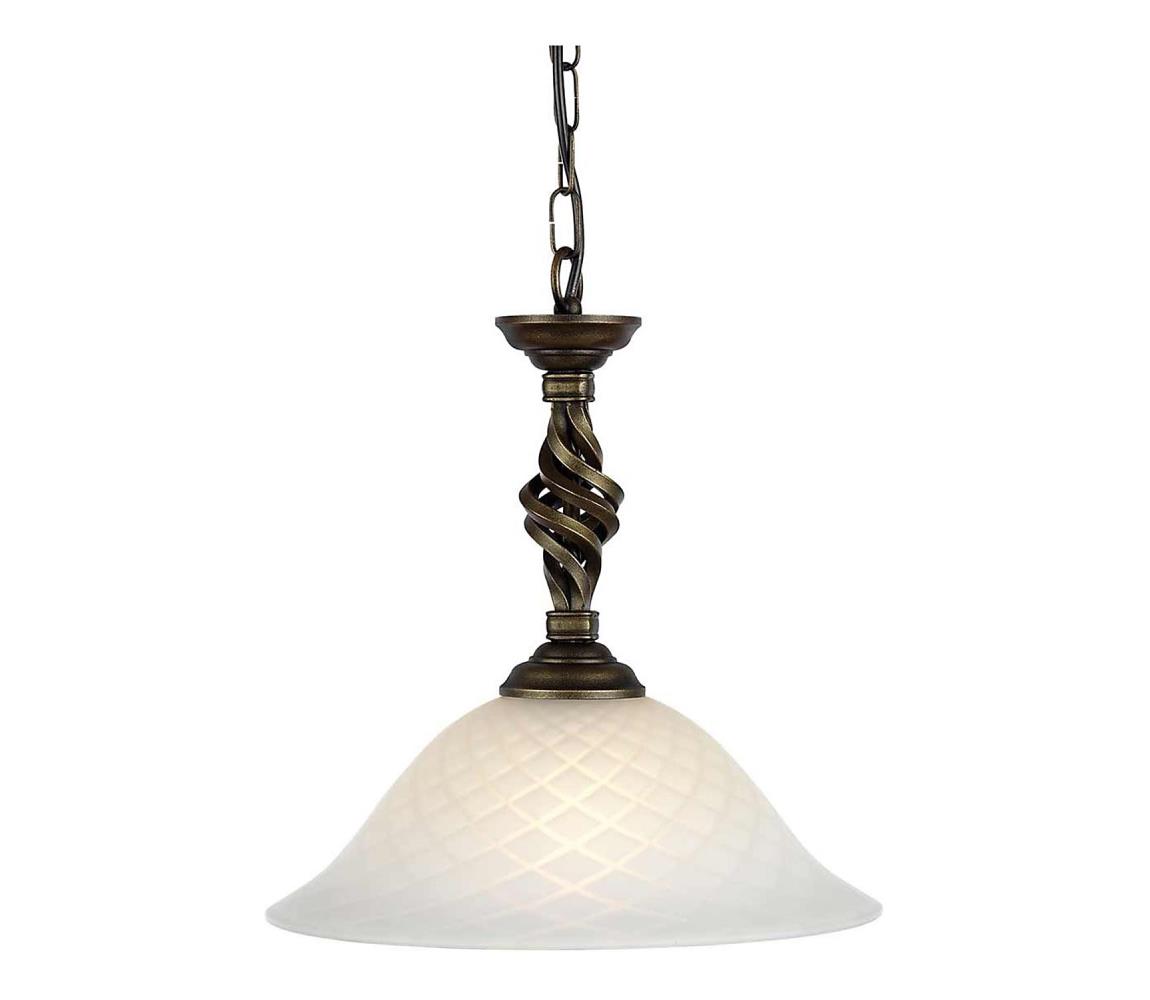 Elstead PB-P-BLK-GOLD - Lustr na řetězu PEMBROKE 1xE27/60W/230V PB-P-BLK-GOLD