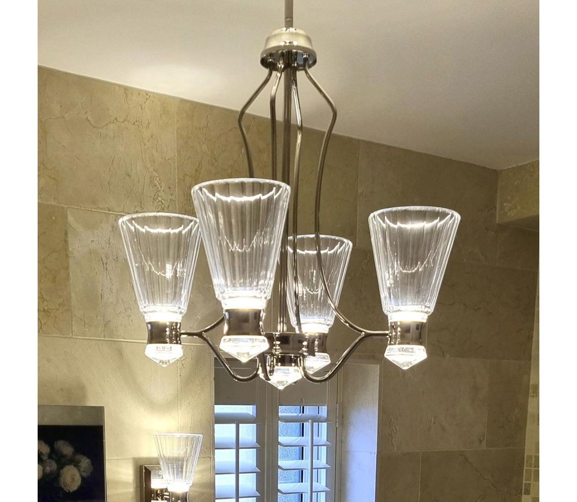 Elstead Quintiesse QN-KAYVA9-PN-LED Kou. lustr na tyči KAYVA LED/24W/230V IP44 le. chrom QN-KAYVA9-PN