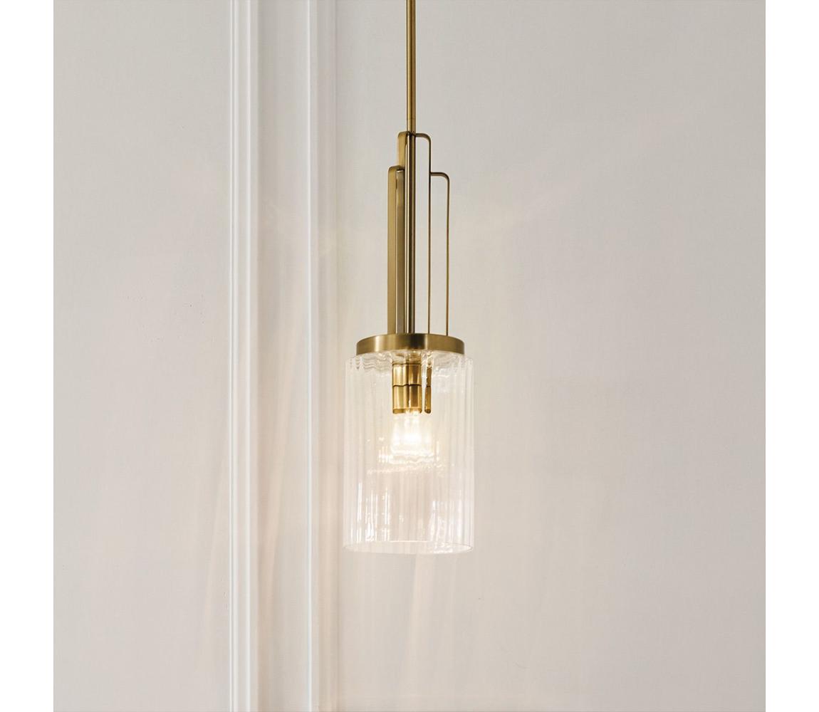 Elstead Quintiesse QN-KIMROSE-MP-BNB - Lustr na tyči KIMROSE 1xE27/60W/230V zlatá QN-KIMROSE-MP-BNB