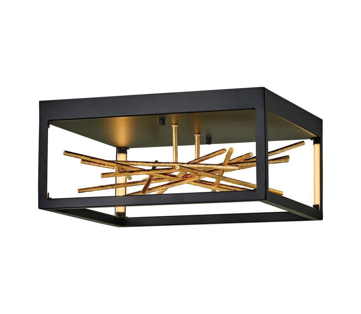 Elstead Quintiesse QN-STYX-LED-F-BG - LED Stropní svítidlo STYX LED/8W/230V černá/zlatá QN-STYX-LED-F-BG
