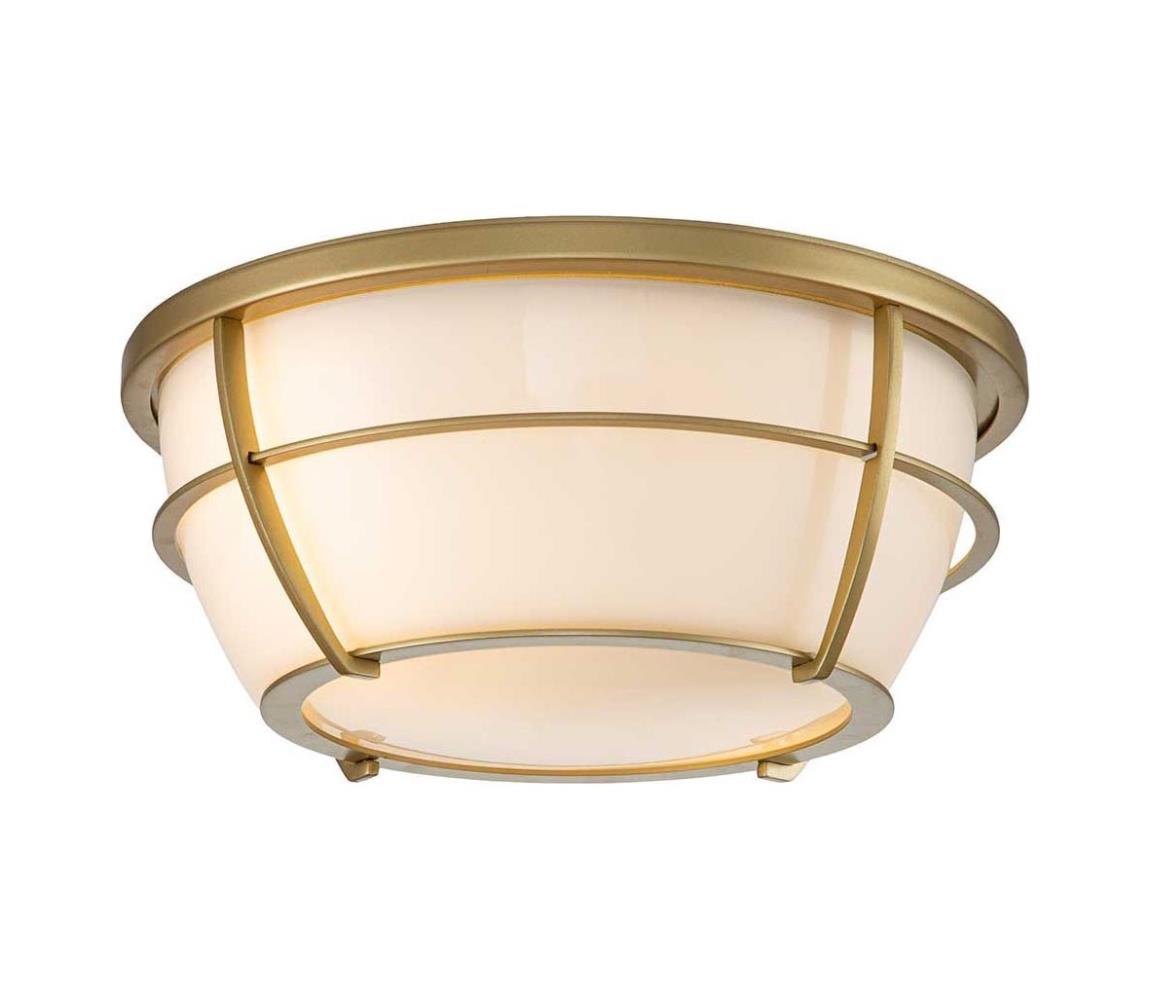 Elstead Quoizel QZ-CHANCE-F-PNBR- Koupelnové stropní svítidlo CHANCE 2xE27/60W/230V IP44 QZ-CHANCE-F-PNBR