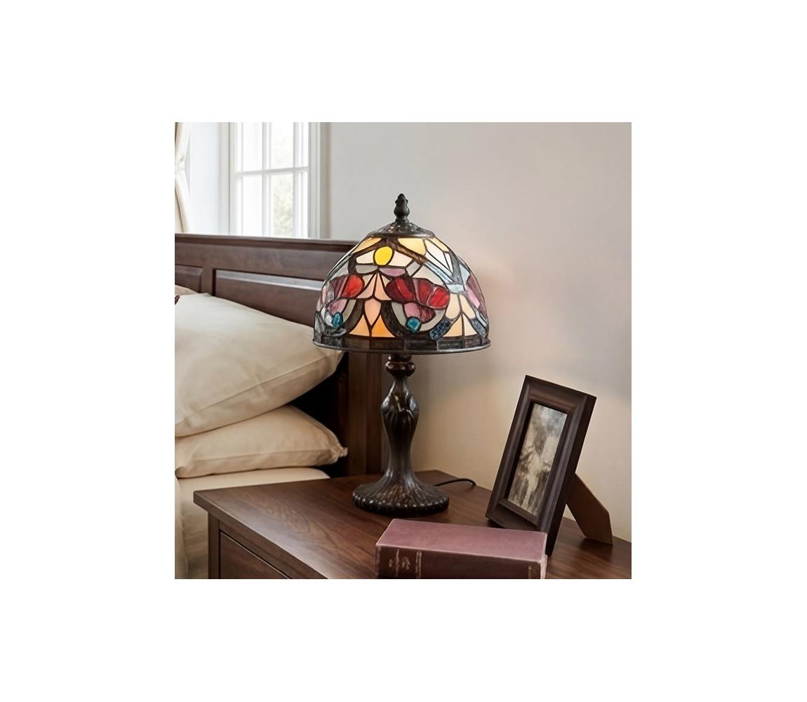 Elstead Quoizel QZ-LARISSA-TL-S - Stolní lampa Tiffany LARISSA 1xE14/40W/230V QZ-LARISSA-TL-S