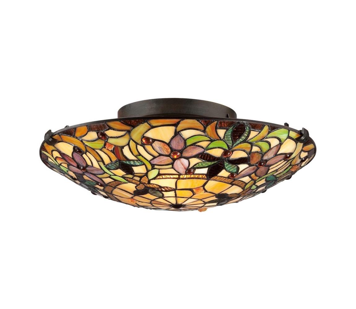 Elstead QZ-KAMI-F - Stropní svítidlo Tiffany KAMI 2xE27/60W/230V QZ-KAMI-F