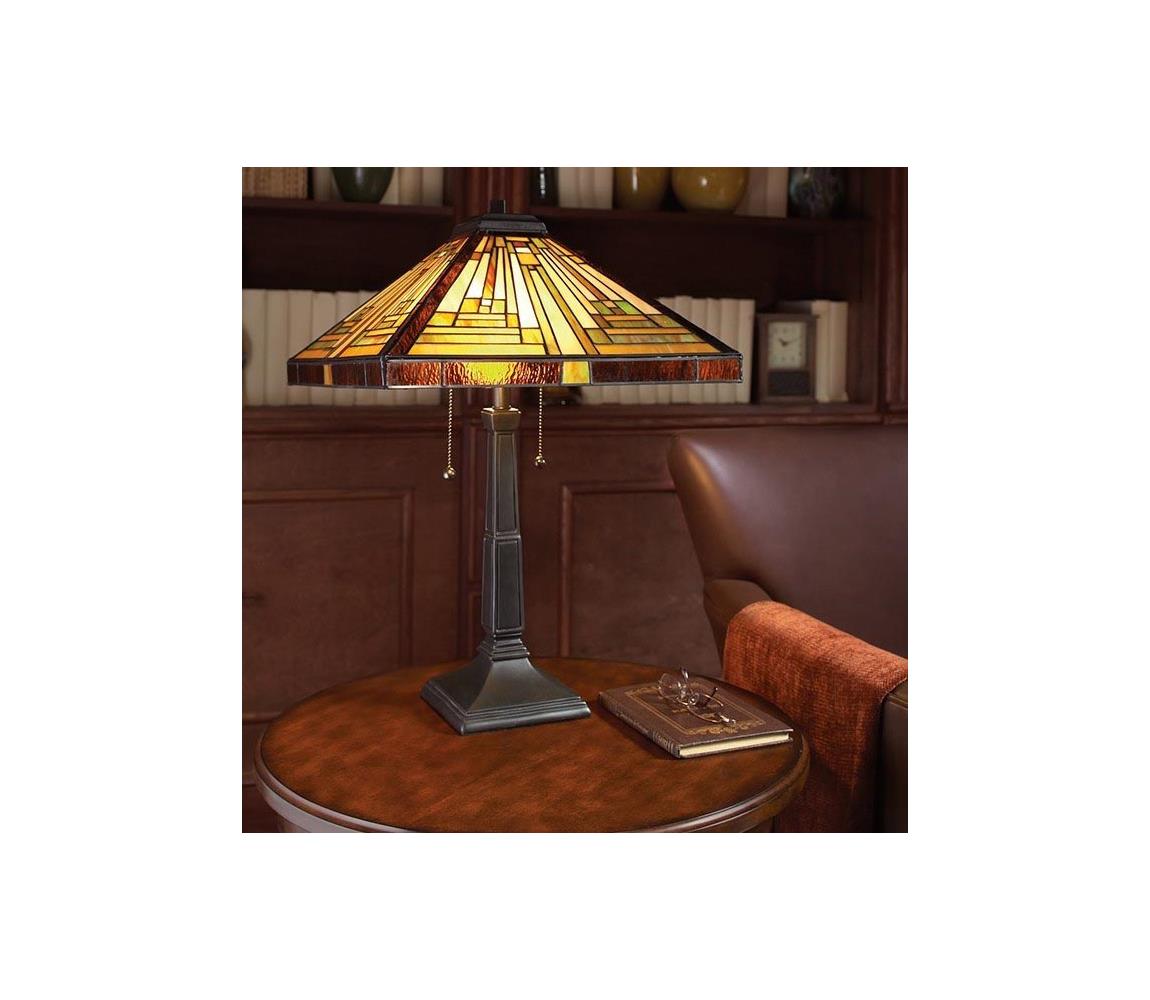 Elstead QZ-STEPHEN-TL - Stolní lampa Tiffany STEPHEN 2xE27/60W/230V QZ-STEPHEN-TL