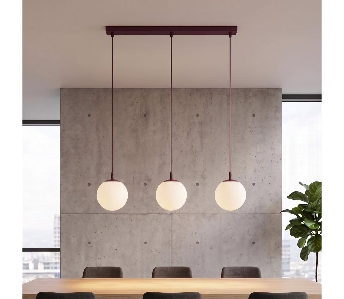 EMIBIG Lustr na lanku COSMO 3xE14/10W/230V červená/bílá 1789/3