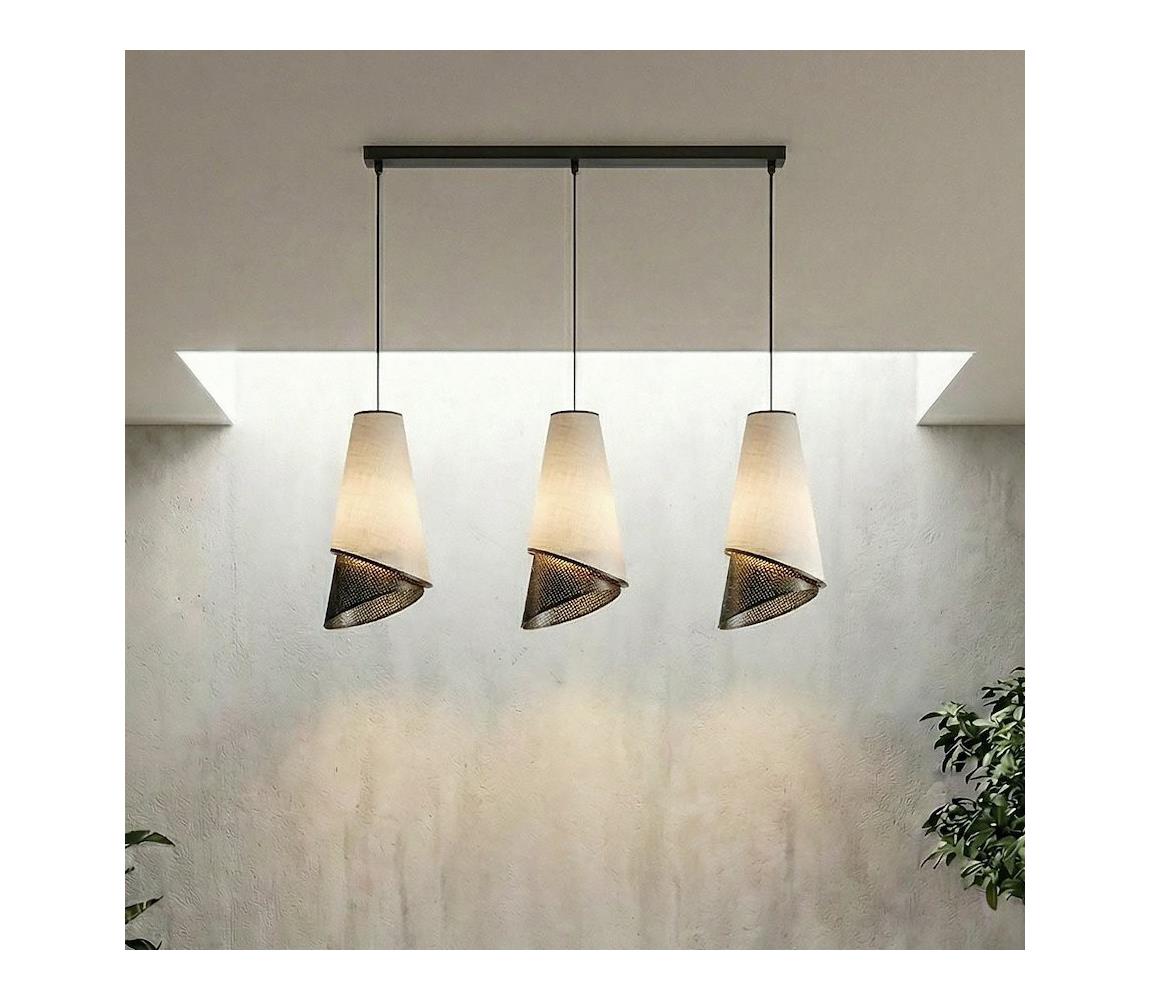 EMIBIG Lustr na lanku MODA 3xE27/15W/230V šedá/černá 1619/3