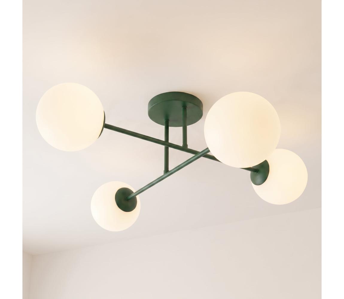 EMIBIG Přisazený lustr ROMA 4xE14/10W/230V zelená 1847/4