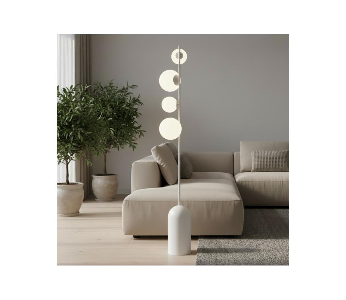 EMIBIG Stojací lampa ETNO 4xG9/8W/230V bílá 1500/LP4