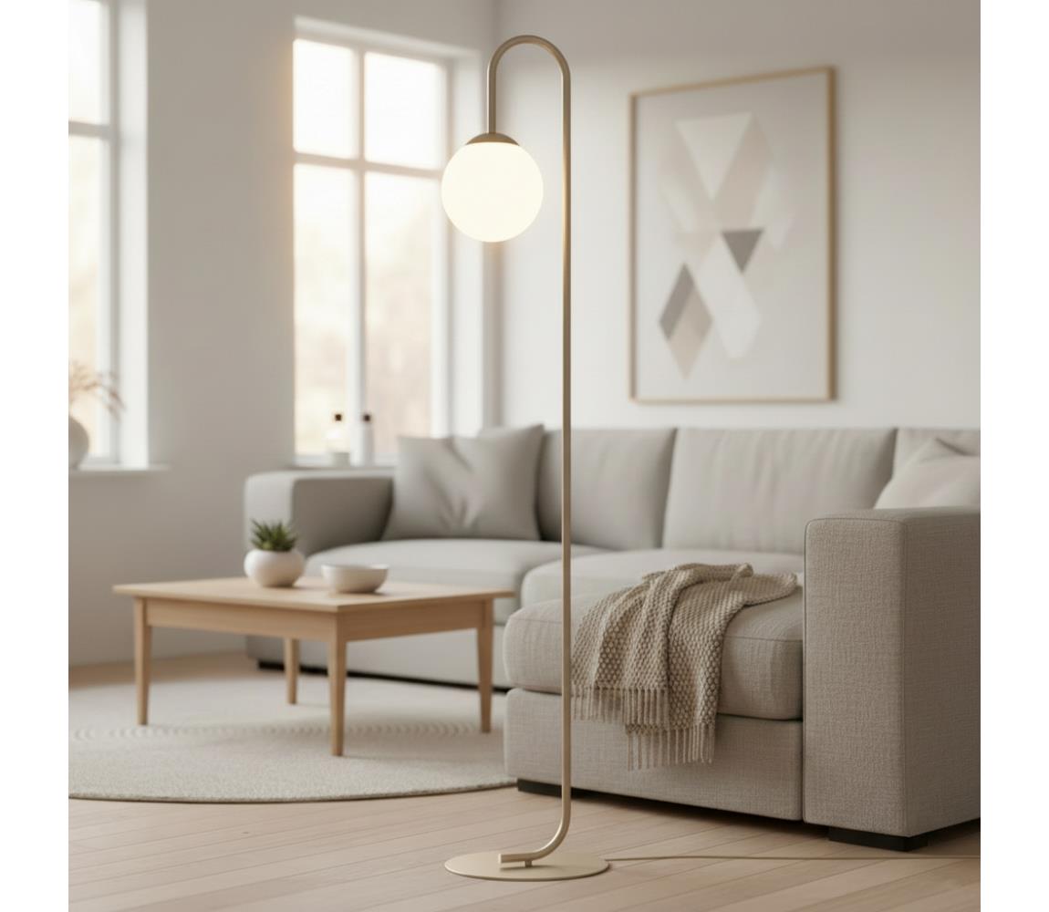 EMIBIG Stojací lampa FLOR 1xE14/10W/230V béžová 1497/LP1
