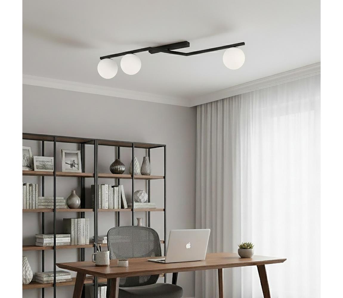 EMIBIG Stropní svítidlo NATON 3xE14/10W/230V černá/bílá 1508/3
