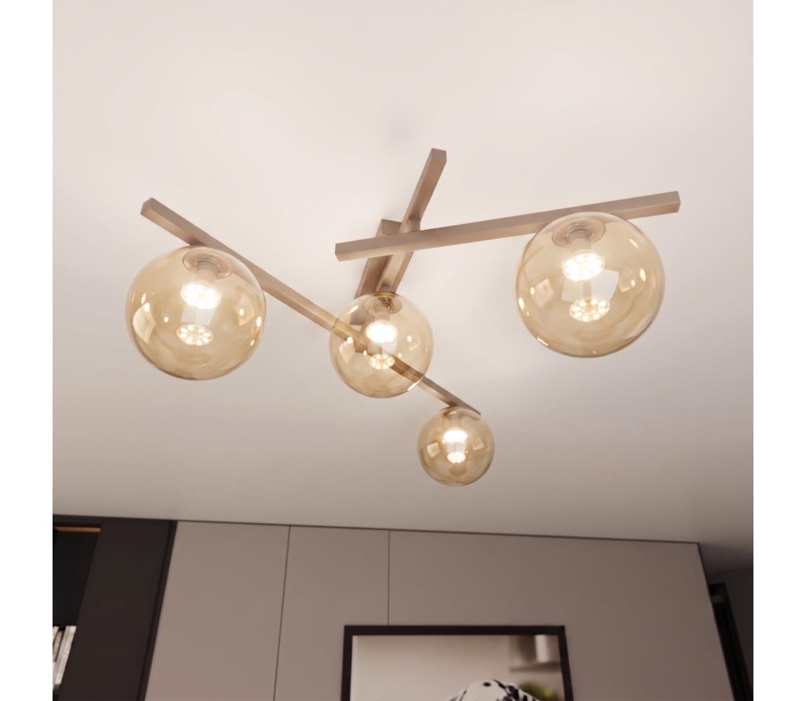 EMIBIG Stropní svítidlo SMART 4xE14/10W/230V béžová/kouřová béžová 1794/4