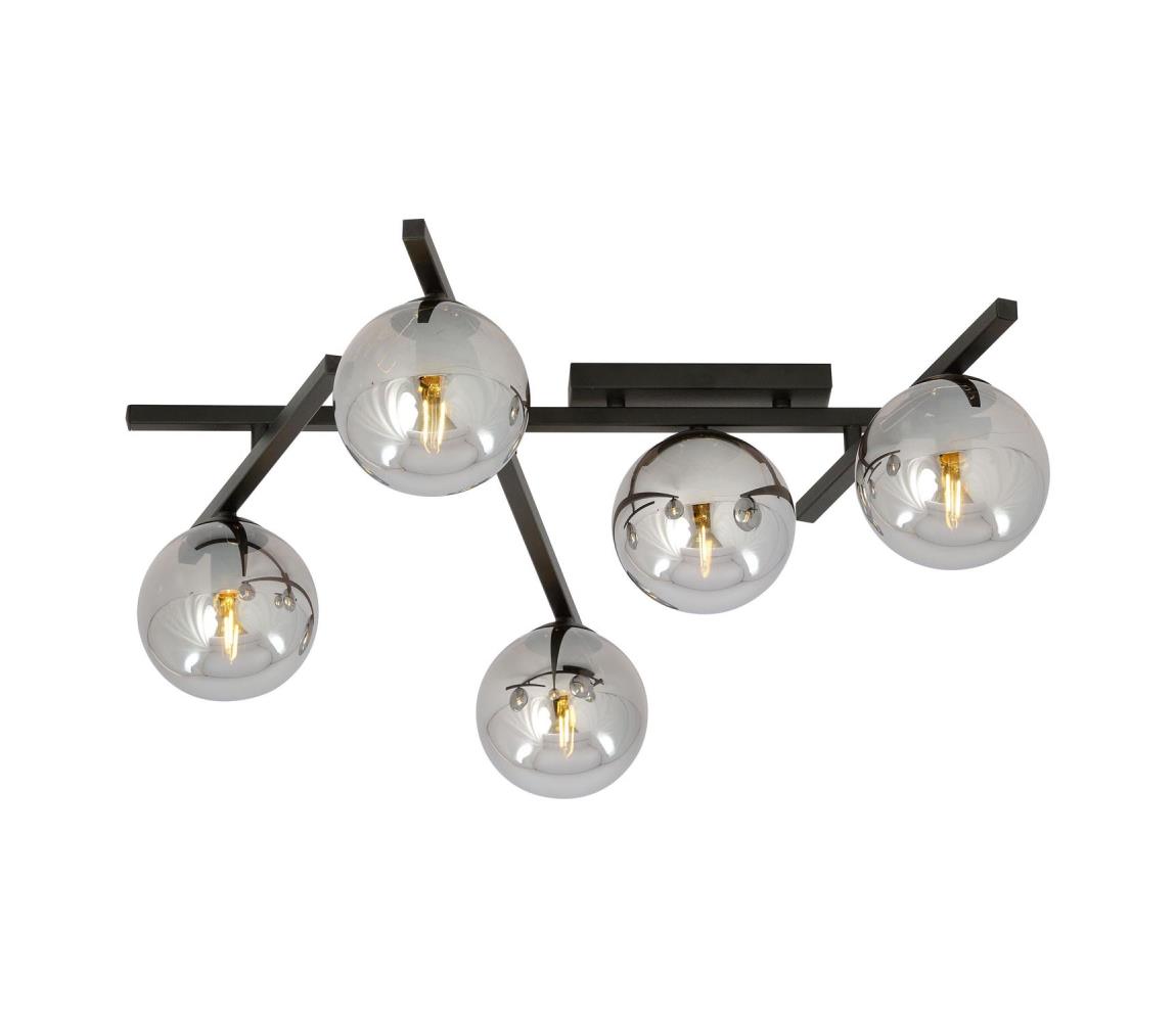 EMIBIG Stropní svítidlo SMART 5xE14/10W/230V černá/šedá 1104/5